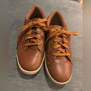 Big Boy’s Brown Leather Dressy Sneakers